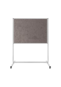 Resim Panda 90 x 120 CM Tek Taraflı Sabit - Tekerlekli Ayaklı Gri Kumaşlı Pano - pan181 