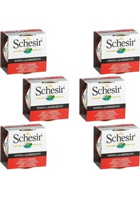 Resim Schesir Ton Balıklı Karidesli Jöleli Kedi Konservesi 85Gr X6 ADET 