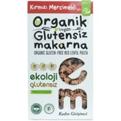 Resim EKOLOJİ MARKET Organik Glutensiz Kırmızı Mercimekli Burgu Makarna 200g 