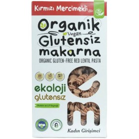 Resim EKOLOJİ MARKET Organik Glutensiz Kırmızı Mercimekli Burgu Makarna 200g 