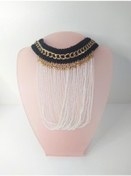 Resim Kolye Gerdanlık Kadın Choker Bohem Kolyeler El Yapımı Uzun Püskül Boncuklar Bayan Kolye Takı Tasma 