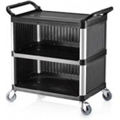 Resim Empero EMP.PSV.03-K Plastik Servis Arabası - 3 Katlı - Etrafı Kapalı 