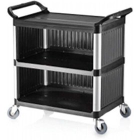 Resim Empero EMP.PSV.03-K Plastik Servis Arabası - 3 Katlı - Etrafı Kapalı 