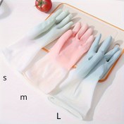 Resim 3 Çift Mutfak Temizleme Eldiveni - Kırmızı, Beyaz ve Açık Mavi PVC Ev Eldivenleri, Ergonomik Tasarım, Temizlik, Çamaşır ve Ev İşleri İçin Çok Amaçlı, Temizlik Malzemeleri | Ergonomik Eldiven Tasarımı | Dayanıklı PVC Eldivenler 