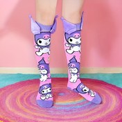 Resim 1 Çift Sanrio for kuromi için Diz Üstü Çoraplar - 3D Peluş Kulaklar ile Sevimli Karikatür Tasarımı, Mor ve Beyaz, Noel Hediyeleri, Partiler ve Giyinme İçin Mükemmel, 3-16 Yaş, Noel Çorapları | Canlı Çorap Tasarımı | Örgü Dokusu, Sanrio Çorapları, Kızlar İçin Çılgın Çorap, Diz Üstü Kız, Kızlar İçin Okul Çorapları, Küçük Kızlar İçin Çoraplar 
