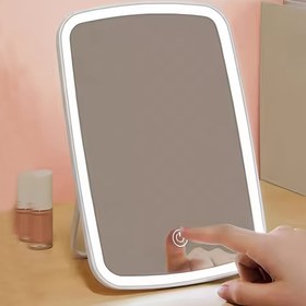Resim Gece Kullanımı İçin Taşınabilir LED Makyaj Aynası - Pille Çalışmayan, Işıkla Aydınlatılmış, Seyahat ve Ev Güzellik Rutini İçin İdeal, Plastik Çerçeve ile Parlatılmış, Seyahat İçin Makyaj Aynası 