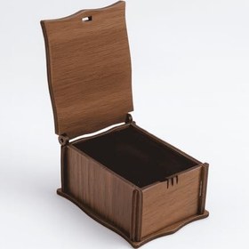 Resim Kahverengi Ahşap Kolye Küpe Bileklik Set Hediye Takı Kutusu 