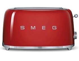 Resim Smeg TSF02RDEU 2x2 Slot Retro Kırmızı Ekmek Kızartma Makinesi 