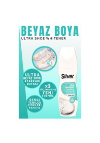 Resim Silver X3 Etkili Güçlendirilmiş Ultra Beyaz Spor Bez ve Kumaş Likit Ayakkabı Boyası 75 ML 