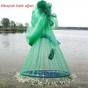 Resim Amerikan Serpme Çemberli Misina Ağ 