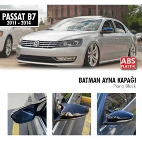 Resim Otoçizgi Vw Passat B7 Batman Yarasa Ayna Kapağı Piano Black Abs Plastik Otoçizgi 