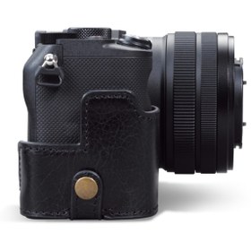 Resim MegaGear Gerçek Deri Fotoğraf Makinesi Kılıfı Sony Alpha 7c Tek Dip İle Uyumlu 