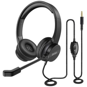 Resim Eksa H12 3.5 mm Kablolu Kulaküstü Mikrofonlu Kulaklık Kumandalı Akıllı ENC Eksa