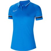 Resim Nike Academy Dri Fit Kadın Mavi Klasik Yaka Polo Tişört 