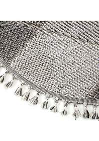 Resim Cool Halı Bress 1401 Gri Kolay Temizlenen Hav Toz Vermez Hasır Dokulu Örgü Desenli Yuvarlak Halı 