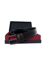 Resim Fossil Kahve Desenli Hakiki Deri Spor Erkek Kemeri 4cm-120cm Kahve 