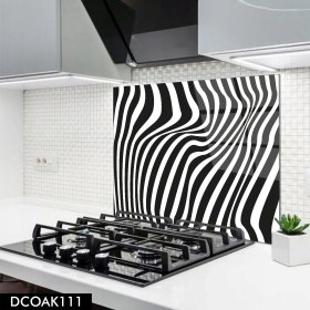 Resim Olinpa Cam Ocak Arkası Koruyucu | Zebra Desenli 