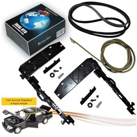 Resim Mercedes S W140 1991-1998 4 Kapı Cam Tavanlı Elektrikli Sunroof Kızağı, Teli Ve Conta Fitil Seti 