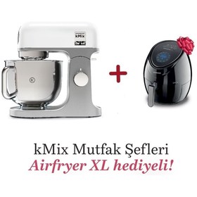 Resim Kenwood Kmix Mutfak Şefi Stand Mikser 5 Lt Kmx750wh Airfryer Xl Siyah Hfp30.000bk 