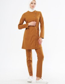 Resim Genel Markalar Elegance Santana Kadın Tesettür Takım - Camel 