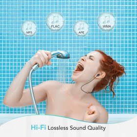 Resim 64GB Klipsli MP3 Çalar, Su Geçirmez, FM Radyo Destekli, Spor ve Outdoor Kullanım 