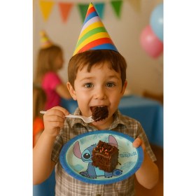 Resim Dodomar Lilo Temalı Parti Tabağı 8'li – Renkli Doğum Günü Tabak Seti 