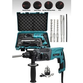 Resim Germany Steel 4200W Extra Güçlü Metal Şanzıman Profesyonel Kırıcı Delici Hilti Matkap 5 Uç Grm-Matkap1 