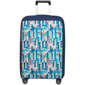 Resim Samsonite Lacivert Desenli Ta Revolution Valiz Kılıfı (M) 