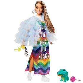 Resim Barbie Ekstra Sarı Ceketli Bebek Gyj78 