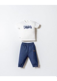 Resim U.s. Polo Assn Erkek Bebek 2 Li T-şhirt Takım Beyaz-2259 beyaz 