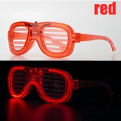 Resim shopwave Kırmızı Led Işıklı Parti Gözlüğü - Neon Glow Şerit Gözlük 3 Modlu (5047) 