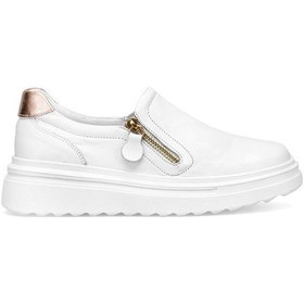 Resim Mammamia D25ya-3250 Kadın Hakiki Deri Casual Ayakkabı Beyaz Beyaz 