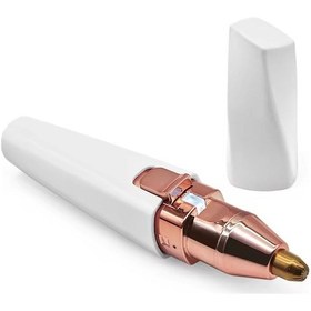 Resim Thentech Şarj Edilebilir Mini Seyahat Tipi Kaş Tüy Alıcı Mini Kıl Alma Aleti Şarjlı Epilasyon Aleti Işıklı Beyaz 
