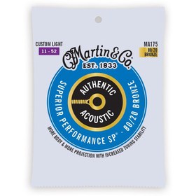Resim Hype Store Martin Otantik Akustik Gitar Telleri, Üstün Özel Işık 11-52, 80/20 Bronz 