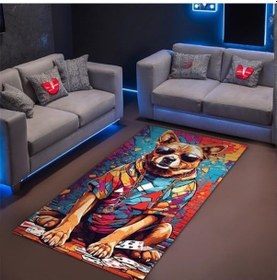 Resim Bron Kadife Oyuncu Odası Halısı Kaymaz Pamuk Tabanlı Yıkanabilir Antibakteriyel Gamer, Gaming Halısı 160x230 1 