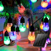 Resim Güneş Enerjili Yay Işıkları, 20/30 LED Dış Mekan Noel Ağacı Dekoru ile Renkli, Ayarlanabilir Parlaklık, Patio, Kamp ve Çadırlar için İdeal - Dış Mekan Tatil Aydınlatması | Yay Tasarımı | Güneş Enerjili Işıklar, Noel Süsleri 