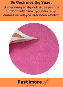 Resim Enenstyle Taşıma Askılı Konfor Modeli Çift Taraflı Kaymaz Yoga Meditasyon Minderi Pembe Siyah Mat Çok Renkli 