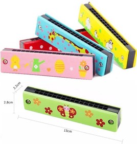 Resim Çocuk Mızıka Ahşap Mızıka Nefes Egzersizi Müzik Aleti 