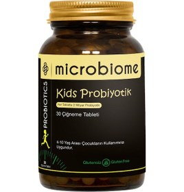 Resim Microbiome Kids Probiyotik ve Vitamin 30 Çiğneme Tableti 