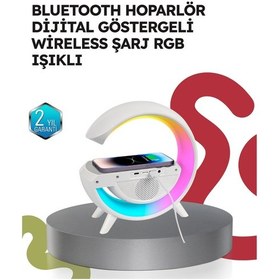 Resim 2025 Model 15w Kablosuz Şarjlı Renkli Atmosfer Lambası 