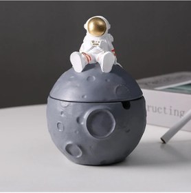 Resim Dashanshop Astronot Küllük Seti Altın Renk Ay Ve Gezegen Tasarım Lüks Ev Dekoru Hediye 