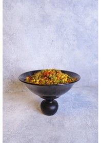 Resim Justwood Nar Ayaklı Ahşap 23 Cm Melamin Siyah Servis Tabağı, Çukur Sunum Tabağı, Sunumluk, Kase Siyah 