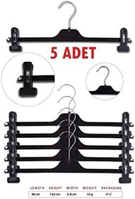 Resim Askıcı 5 Adet Plastik Mandallı Yetişkin Elbise Askısı Döner Başlıklı Kıyafet Askı 38 Cmaa-olg75757471312321 