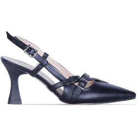 Resim Ayakcenter By12 Ayışığı Cilt 8cm Kadın Topuklu Ayakkabı S.Siyah 