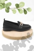 Resim Bambi Siyah Triko Kadın Loafer Ayakkabı K01196000182 