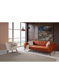 Resim Velar Yataklı Koltuk Takımı Babyface Kiremit 