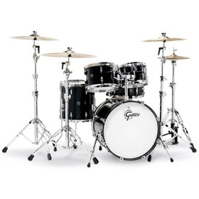 Resim Gretsch Renown 5-Parça 20" Akustik Davul (Piano Black) 