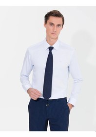 Resim Erkek Slim Fit Uzun Kollu Basic Gömlek-açık Mavi Açik Mavi 