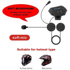 Resim Kebidumei Bt-12b Motosiklet Kask Kulaklık Interkom Bluetooth Su Geçirmez Soft Mic No İntercom 