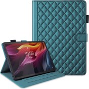 Resim Generico Lenovo Xiaoxin Pad Pro 12.7 2025 Koyu Yeşil Için Deri Tablet Kılıfı (Yurt Dışından) 
